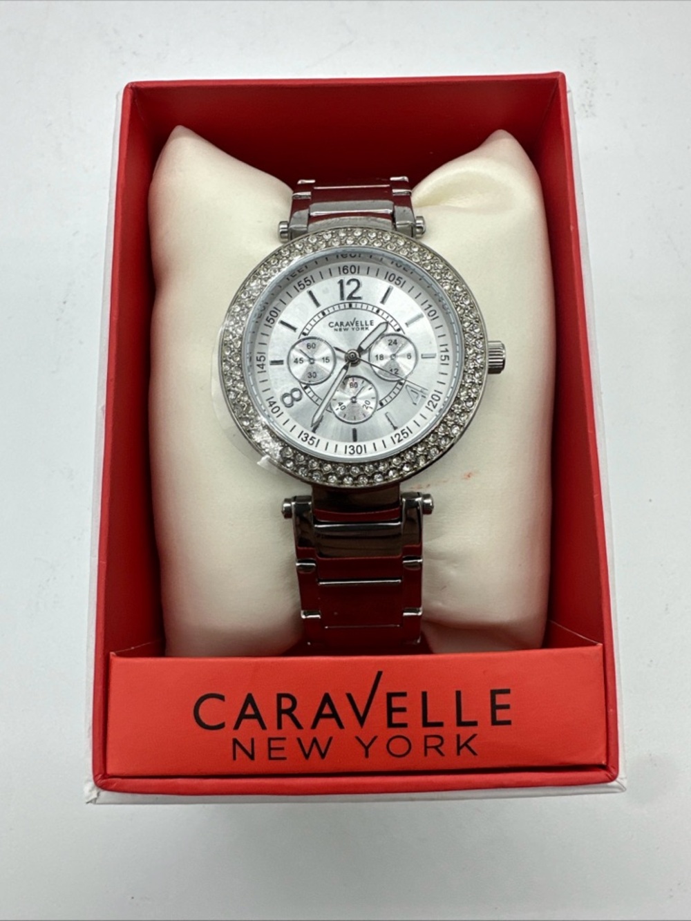 Caravelle New York 43L189 Silver Dial Quartz Women’s Watch (NEEDS NEW BATTERY)